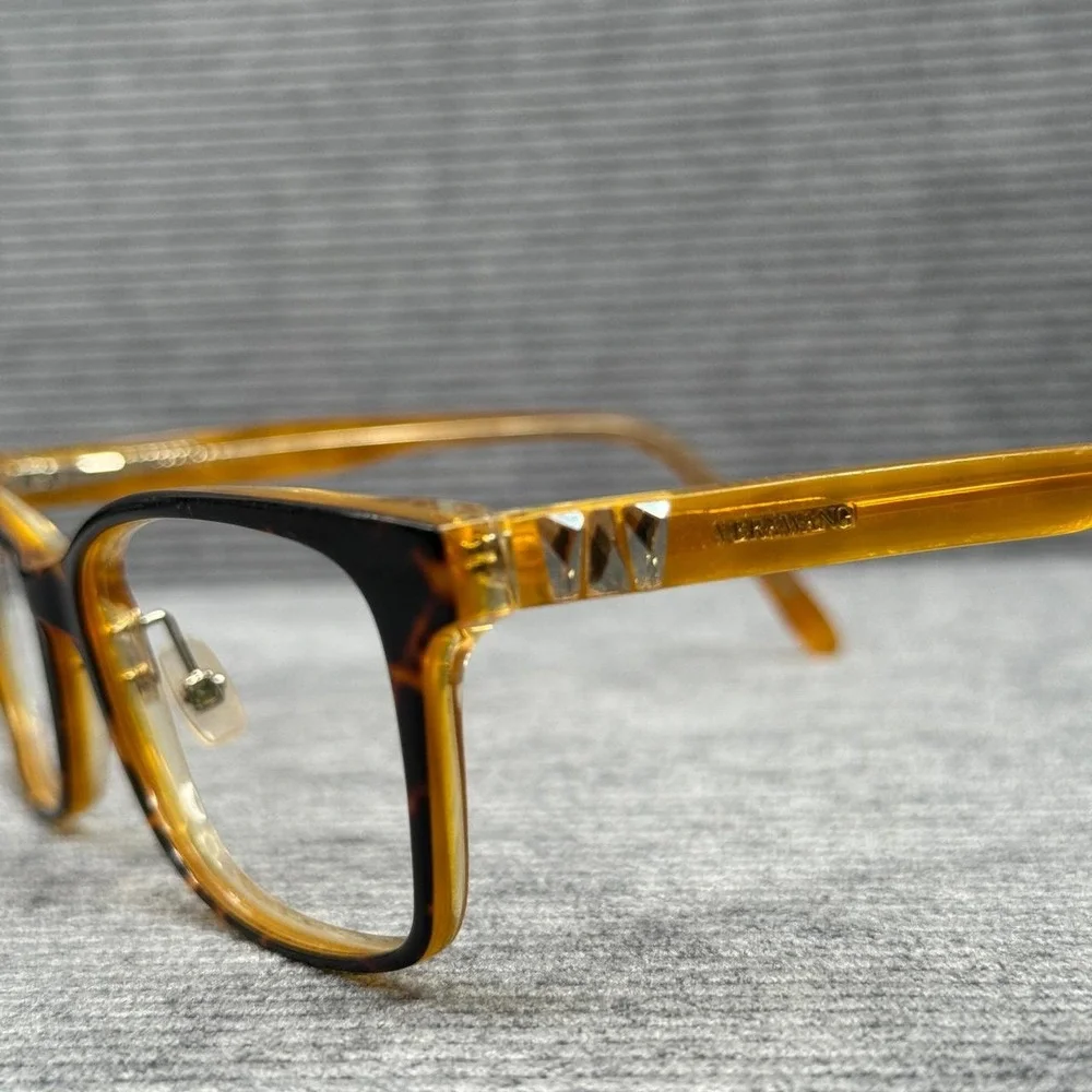Vera Wang VA20 TI Y2k Eyeglasses Framesq Tortoise Amber Cat Eye Frames 56-16-140